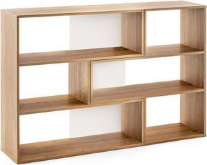 2-Piece Separable Bookshelf Floor Standing Corner Display Storage