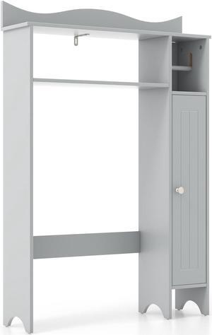 Over the Toilet Storage Cabinet with Toilet Paper Holder-Gray