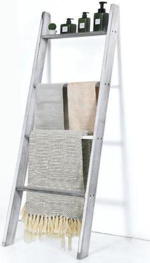 4-Tier Wall Leaning Ladder Shelf Stand