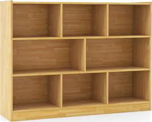 3-Tier Open Bookcase 8-Cube Floor Standing Storage Shelves