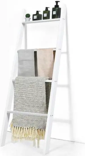4-Tier Wall Leaning Ladder Shelf Stand