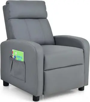 Ergonomic PU Leather Kids Recliner Lounge Sofa for 3-12 Age Group