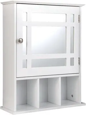 Wall Mounted and Mirrored Bathroom Cabinet