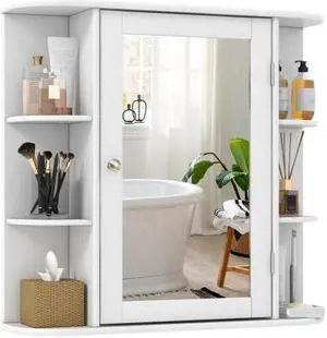 Multipurpose Mount Wall Surface Bathroom Storage Cabinet with Mirror