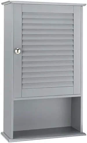 SlickBlue Bathroom Wall Mount Storage Cabinet Single Door with Height Adjustable Shelf