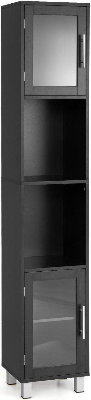 71 Inch Tall Tower Bathroom Storage Cabinet and Organizer Display Shelves for Bedroom