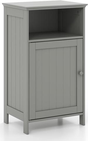 Bathroom Freestanding  Adjustable Shelf Floor Storage Cabinet