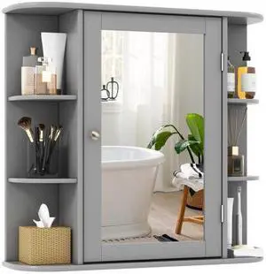 Multipurpose Mount Wall Surface Bathroom Storage Cabinet with Mirror