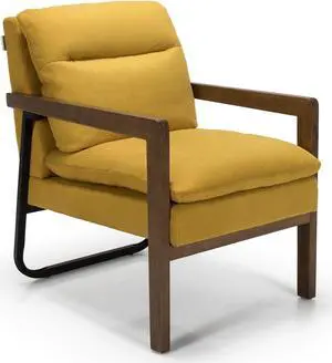 Single Sofa Chair with Extra-Thick Padded Backrest and Seat Cushion