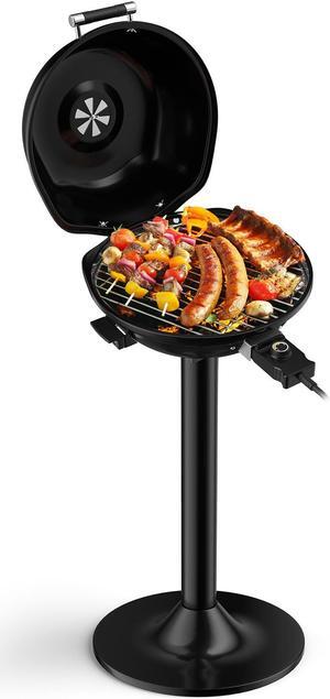 1600W Portable Electric BBQ Grill with Removable Non-Stick Rack