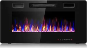 SlickBlue 36 Inch Ultra Thin Wall Mounted Electric Fireplace