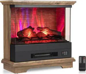 SlickBlue 27 Inch Freestanding Fireplace with Remote Control