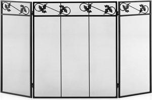 SlickBlue 3-Panel Fireplace Screen Decor Cover with Exquisite Pattern