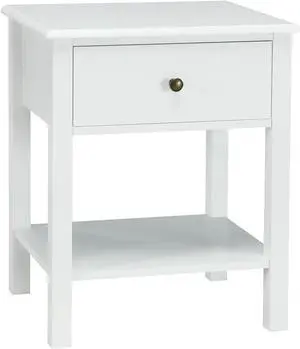 SlickBlue Nightstand End Table with Drawer and Shelf