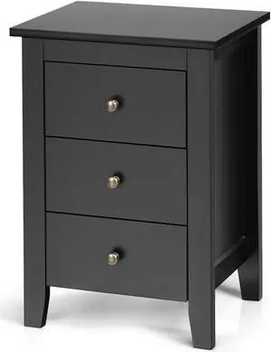 SlickBlue Nightstand End Beside Table Drawers Modern Storage Bedroom Furniture