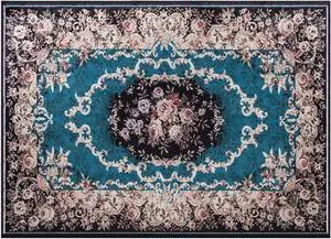 SlickBlue Area Rug with Non-Shedding Surface and Anti-slip Bottom-S
