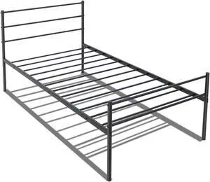 SlickBlue Metal Bed Frame Platform with Headboard