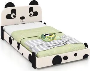 SlickBlue Twin Size Kids Bed with Cute Panda Headboard