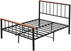 SlickBlue Full/Queen Bed Frame with Headboard and Footboard