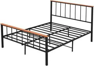 SlickBlue Full/Queen Bed Frame with Headboard and Footboard SlickBlue Full/Queen Bed Frame with Headboard and Footboard