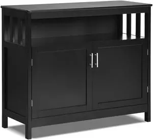 SlickBlue Kitchen Buffet Server Sideboard Storage Cabinet with 2 Doors and Shelf