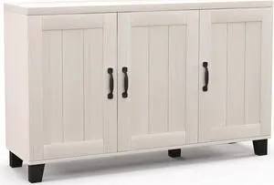 SlickBlue 3-Door Buffet Sideboard with Adjustable Shelves and Anti-Tipping Kits