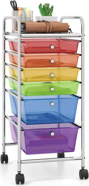 SlickBlue 6 Drawers Rolling Storage Cart Organizer