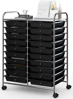 SlickBlue 20 Drawers Storage Rolling Cart Studio Organizer