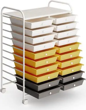 SlickBlue 20 Drawers Storage Rolling Cart Studio Organizer
