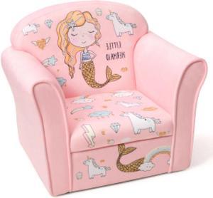 SlickBlue Kids Mermaid Armrest Couch Upholstered Sofa