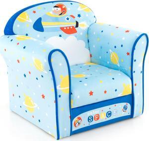 SlickBlue Toddlers Sofa Chair with Velvet Fabric Cover High Density Sponge Filling