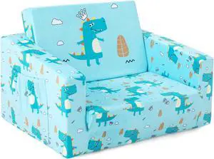 SlickBlue Kids Recliner Sofa Converts to Sleeper Bed for Boys and Girls