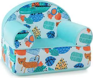 SlickBlue Kids Armchair with Plush Velvet Cover and Soft Sponge Filling