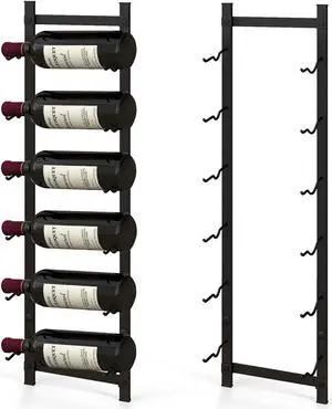 SlickBlue Rust proof Wall Mounted Wine Rack for 6 Bottles-M