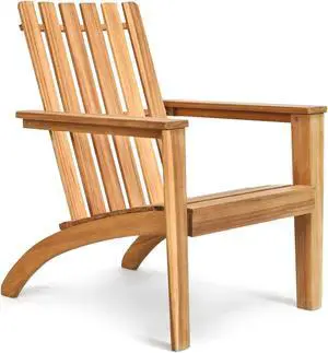 SlickBlue Outdoor Patio Acacia Wood Adirondack Lounge Armchair