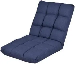 SlickBlue 14-Position Adjustable Cushioned Floor Lazy Sofa Chair-Blue