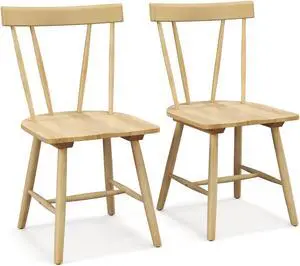 SlickBlue Windsor Style Armless Chairs with Solid Rubber Wood Frame