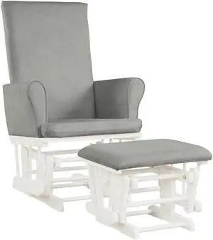 SlickBlue Baby Nursery Relax Rocker Rocking Chair Glider and Ottoman Cushion Set