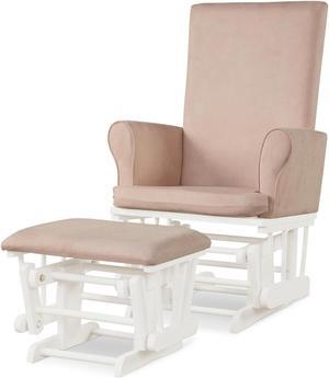 SlickBlue Baby Nursery Relax Rocker Rocking Chair Glider and Ottoman Cushion Set