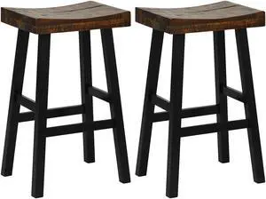 SlickBlue Solid Wood Saddle-Seat with Curved Seat Surface and Comfortable Footrests-29 inches