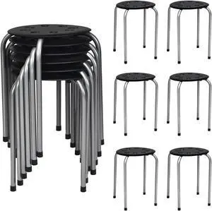 SlickBlue Set of 6 Portable Plastic Stack Stools