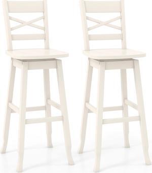 SlickBlue Swivel 30-Inch Bar Height Stool Set of 2 with Footrest