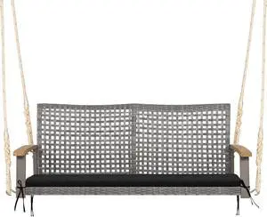 SlickBlue 2-Person Patio Wicker Hanging Swing Chair