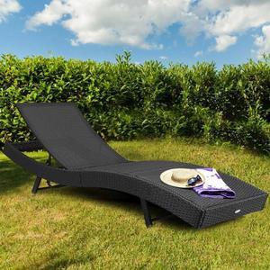 SlickBlue Outdoor Rattan Chaise Lounge Chair