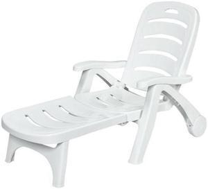 SlickBlue 5-Position Adjustable Folding Chaise Rolling  Lounge Chair