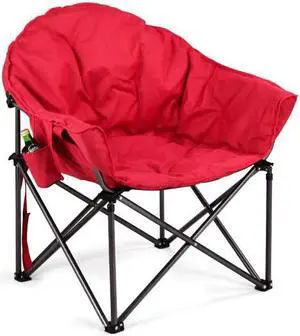 SlickBlue Oversized Folding Camping Moon Chair with Cup Holder