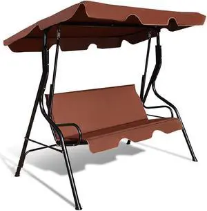 SlickBlue 3 Seats Patio Canopy Swing