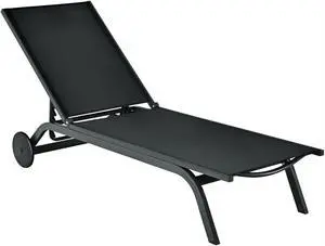 SlickBlue Aluminum Fabric Outdoor Patio Lounge Chair with Adjustable Reclining