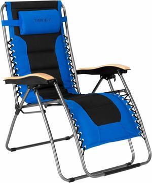 SlickBlue Oversize Folding Adjustable Padded Zero Gravity Lounge Chair