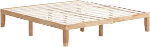 SlickBlue 14 Inch King Size Wood Platform Bed Frame-Natural